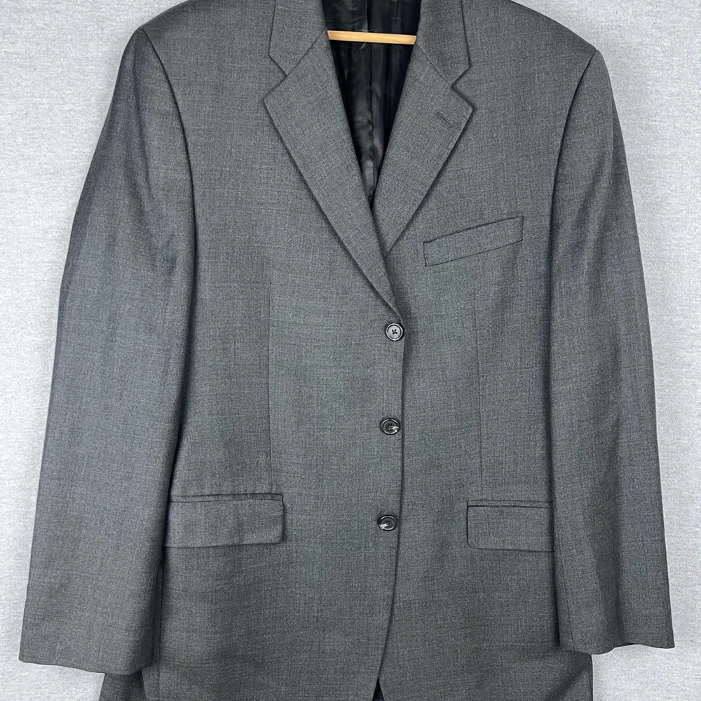 Ralph Lauren 44L Sport Coat Blazer Jacket 3Button Gray 90s‎